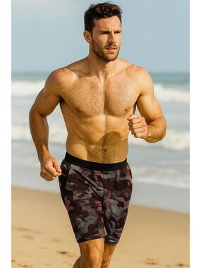 Lululemon Core Short 11" Cactus Camo Desert Gray Vintage Red Size Large